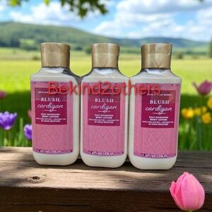 X3 BATH AND BODY WORKS BLUSH CARDIGAN BODY L O T I O N NEW